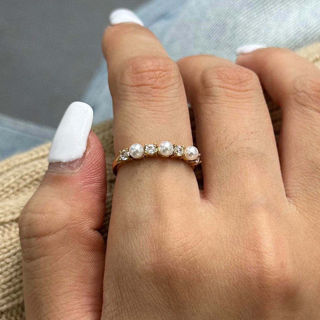 Holwice - Goldring mit Diamant