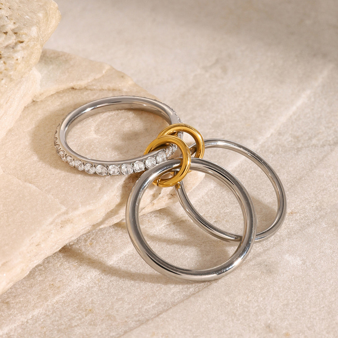 Marion - Edelstahl-Diamantring
