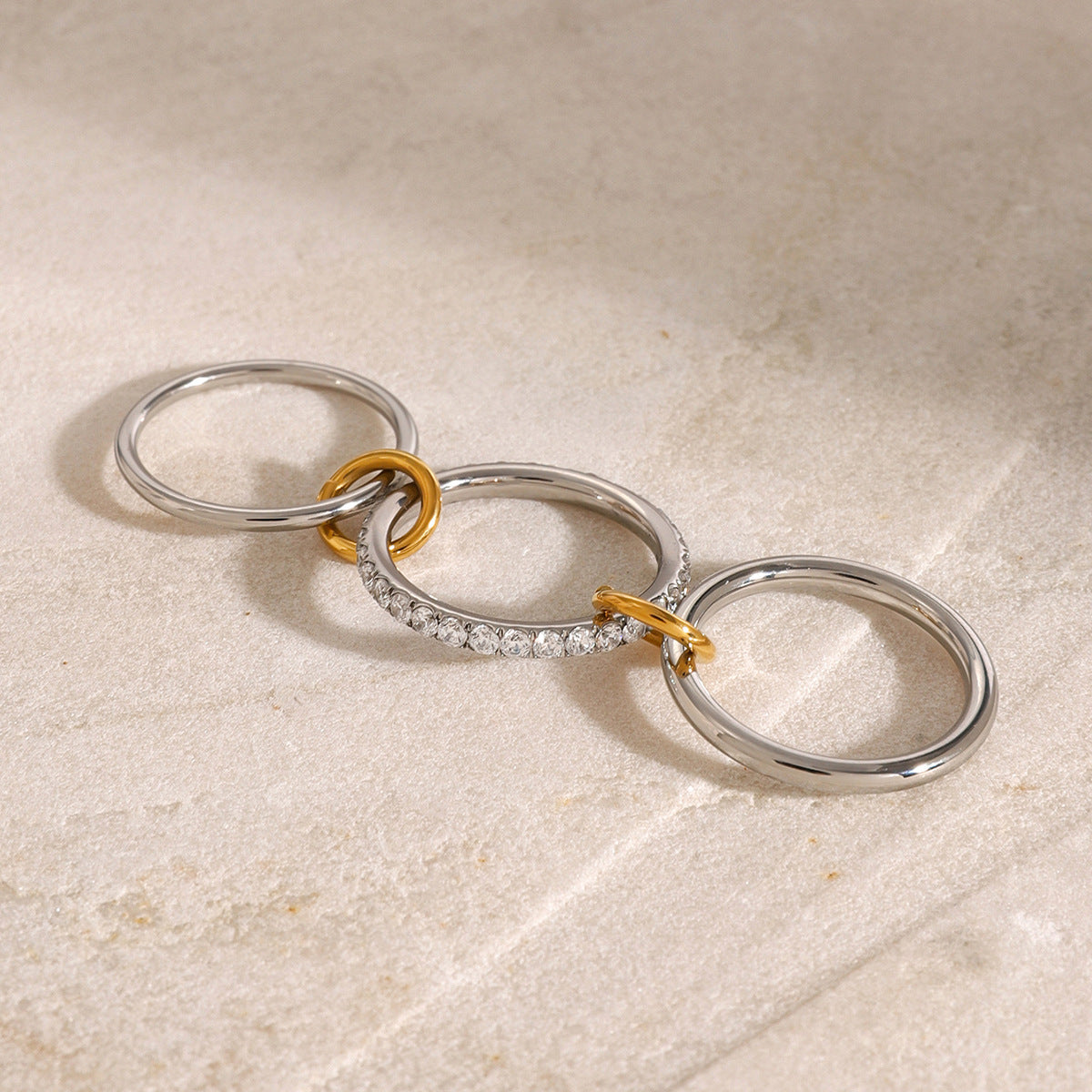 Marion - Edelstahl-Diamantring