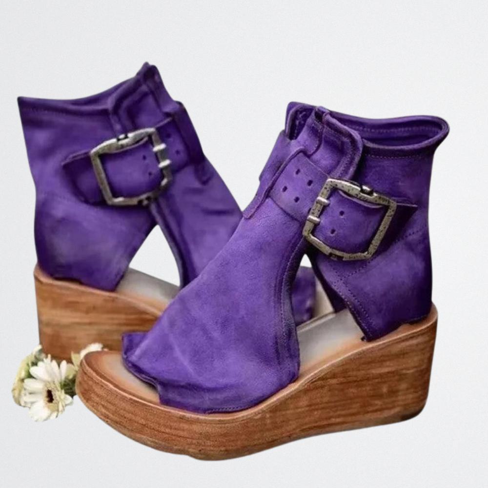 Carmina - Offene Zehen Schnallenstiefel