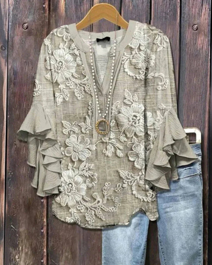Violeta | VINTAGE BLUMENDRUCK BLUSE