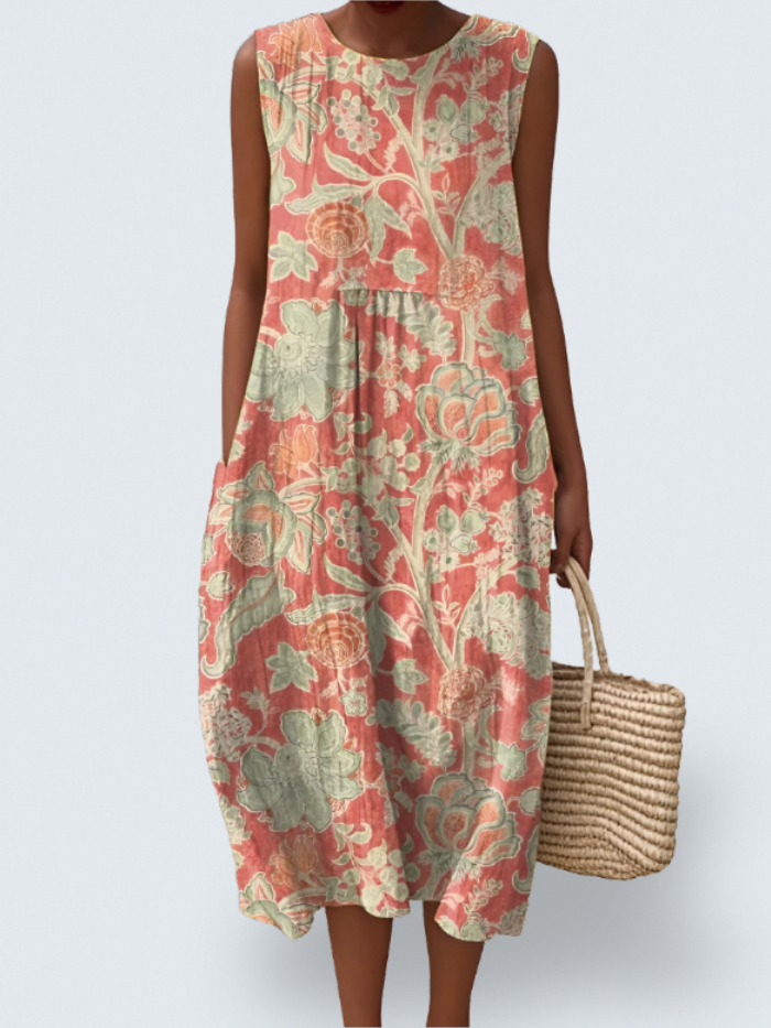 Mira | Vintage Garten Ärmelloses Kleid