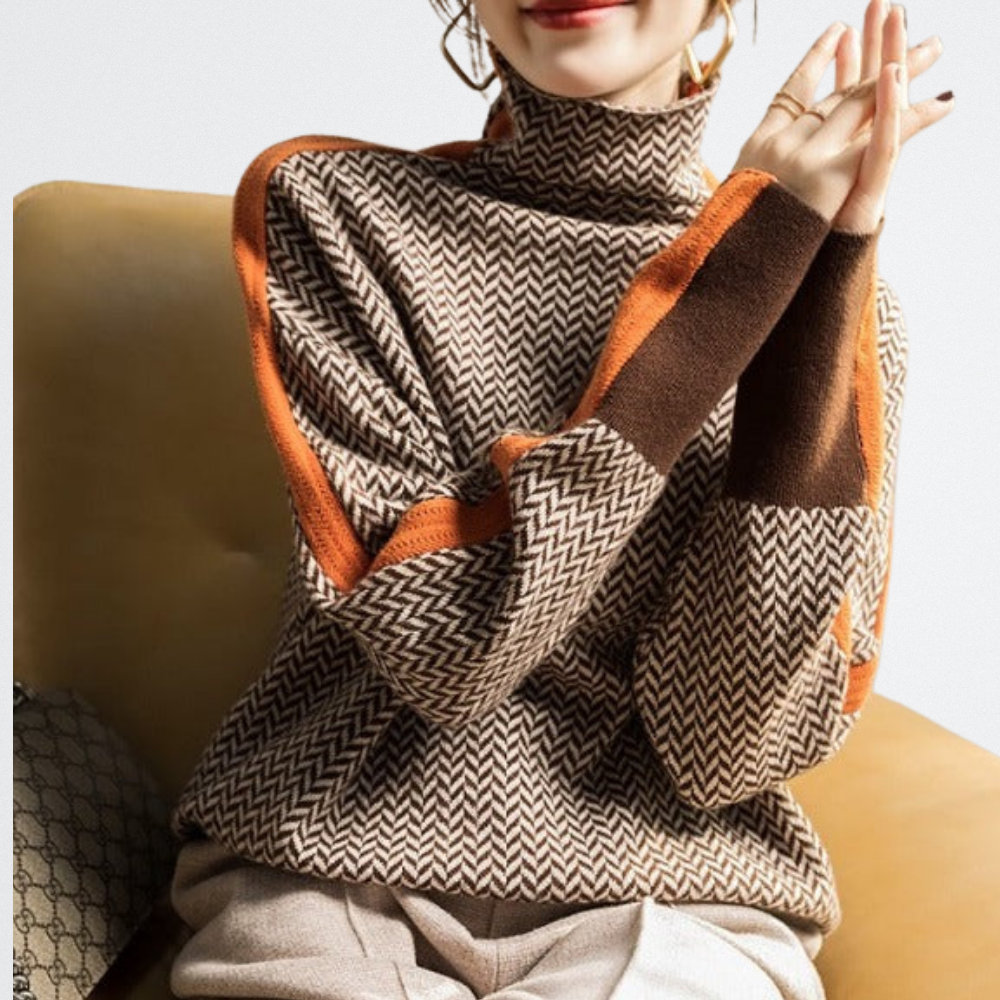 Carmeline - Strukturierter Strickpullover