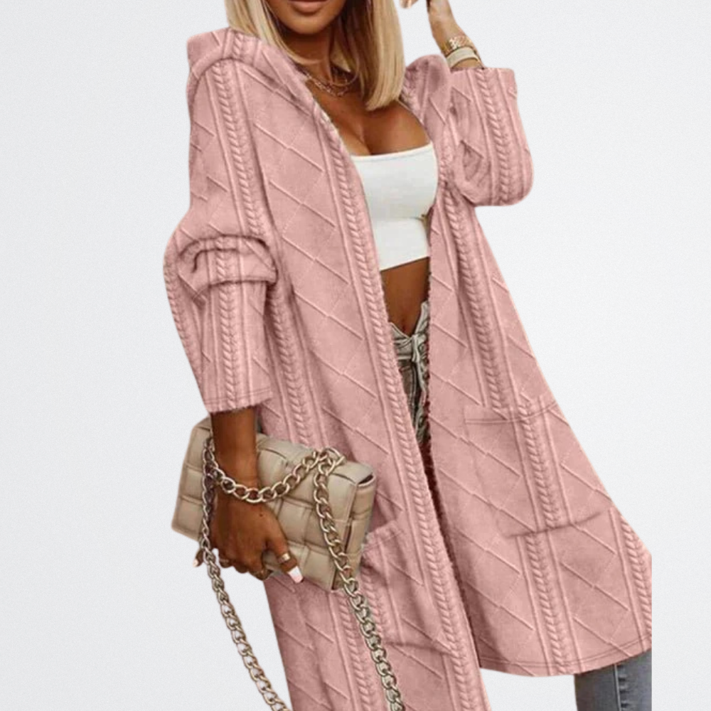 Sierra - Gestepptes Strick-Drape-Cardigan