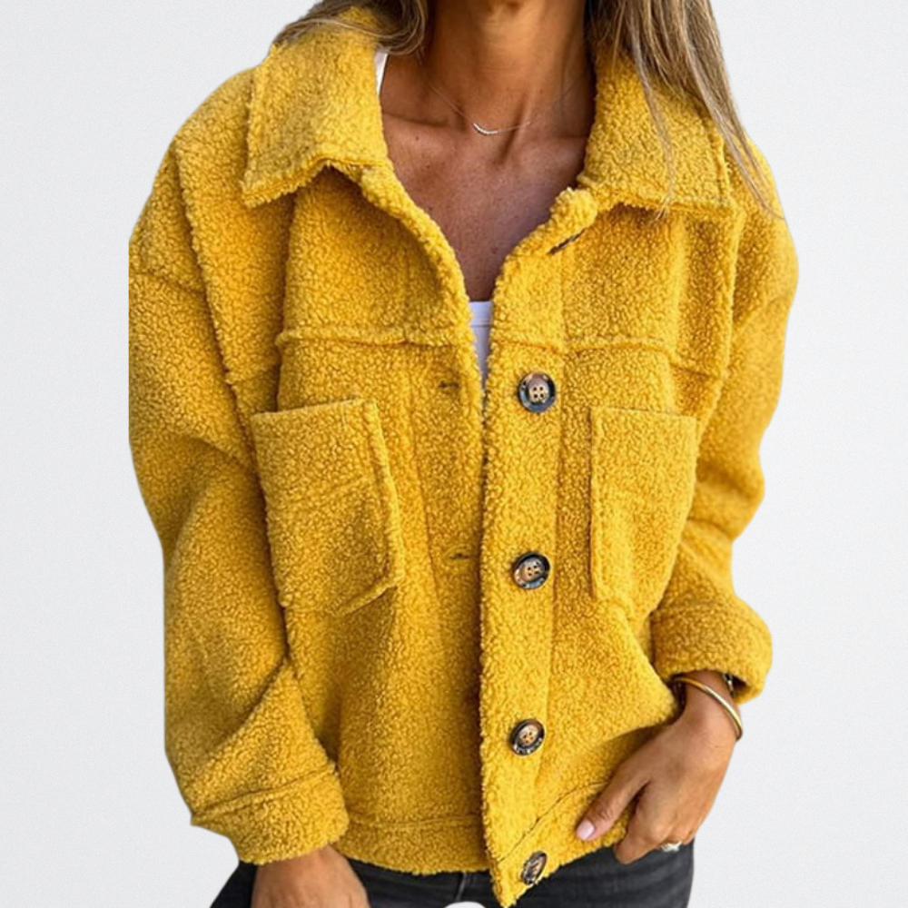 Ione - Plüsch Button-Up Jacke