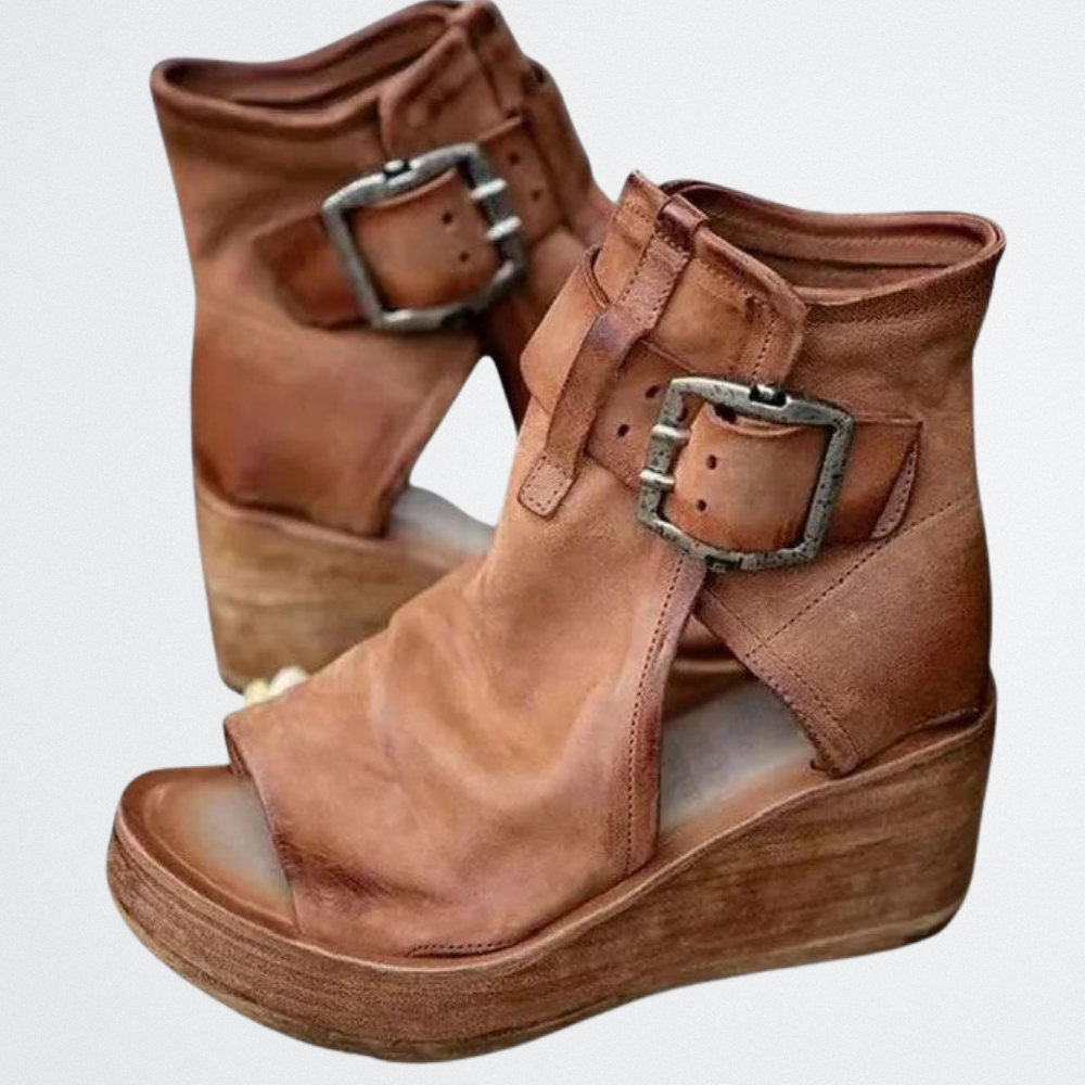 Carmina - Offene Zehen Schnallenstiefel