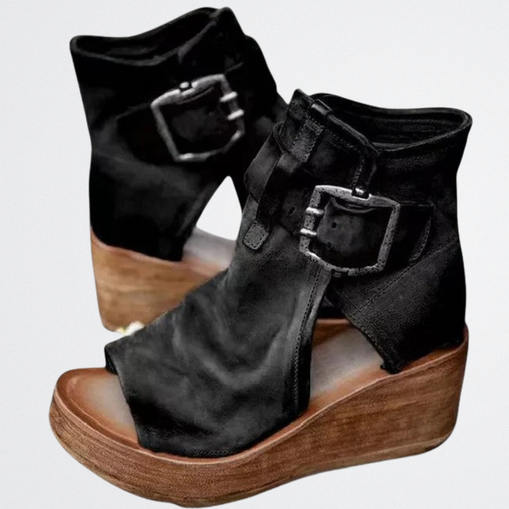 Carmina - Offene Zehen Schnallenstiefel