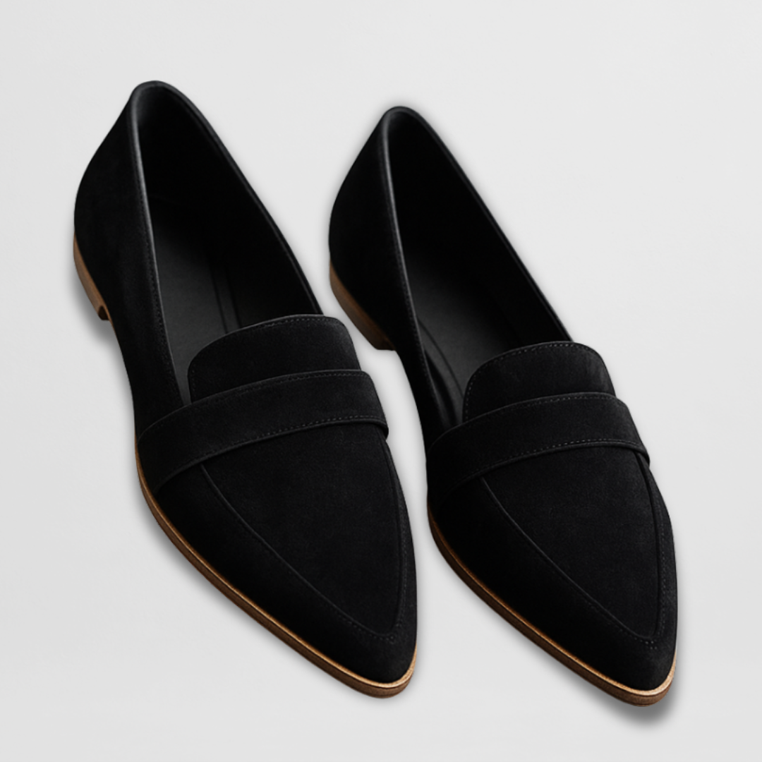 Avery - Minimalistische Wildleder Slipper