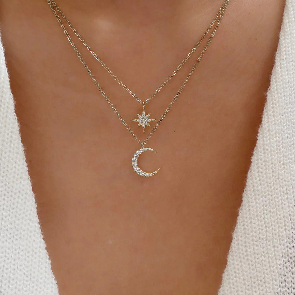 Symons - Star and Moon Pendant Necklace