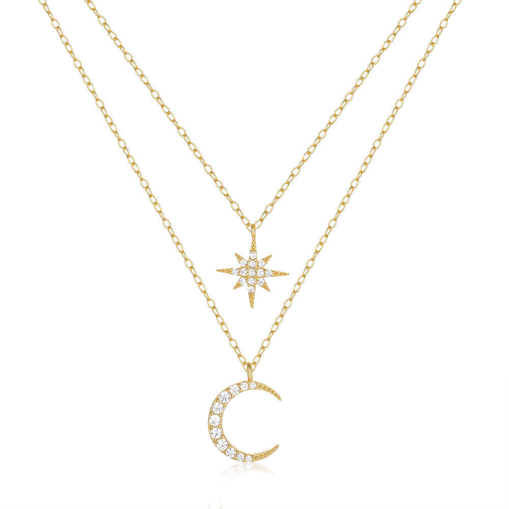 Symons - Star and Moon Pendant Necklace