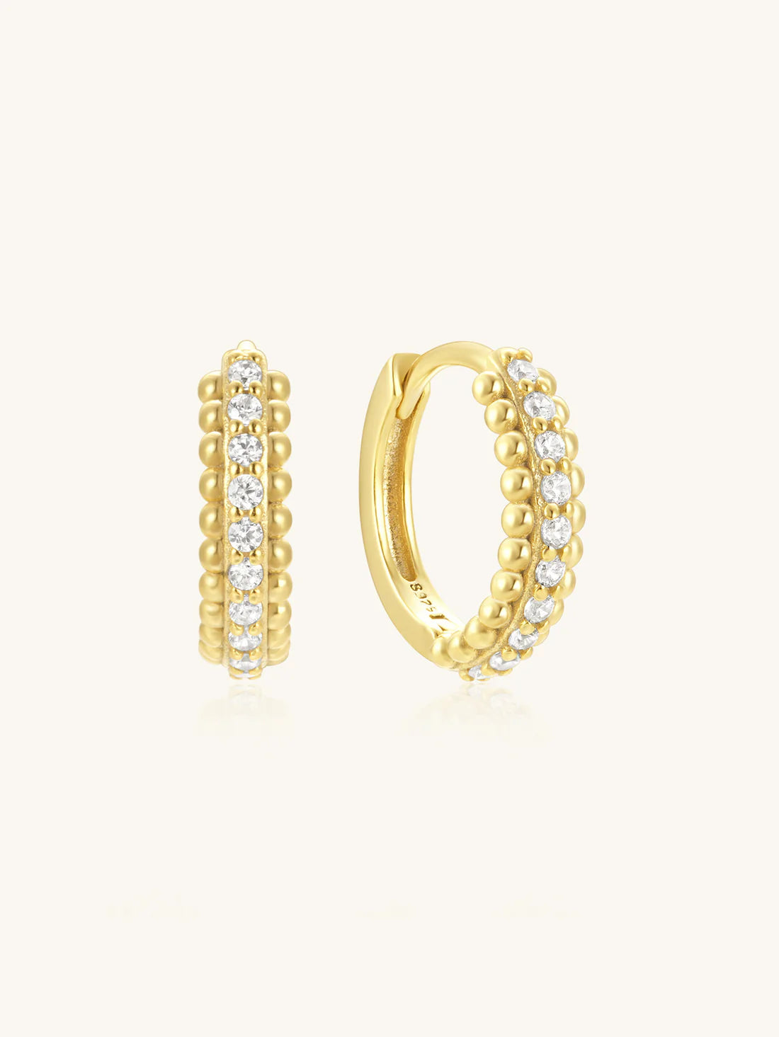 Hoop Earrings with Zirconia – Bennett