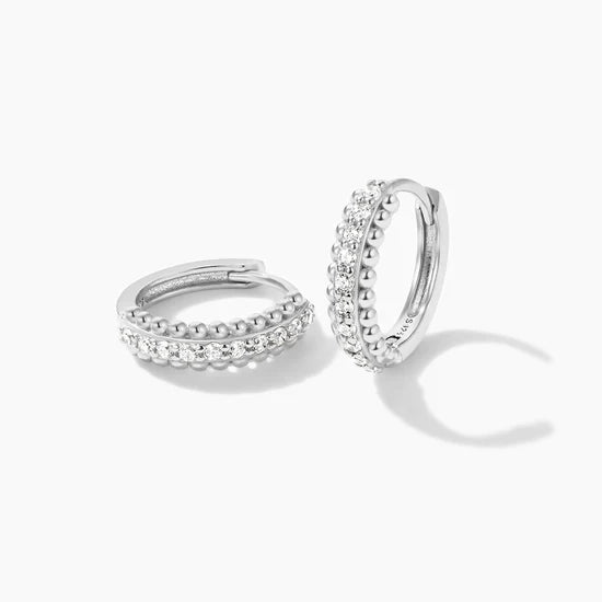 Hoop Earrings with Zirconia – Bennett