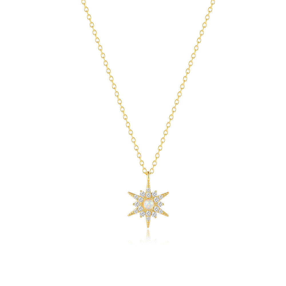 Christabell - Opal-Sonnenblume-Gold Halskette