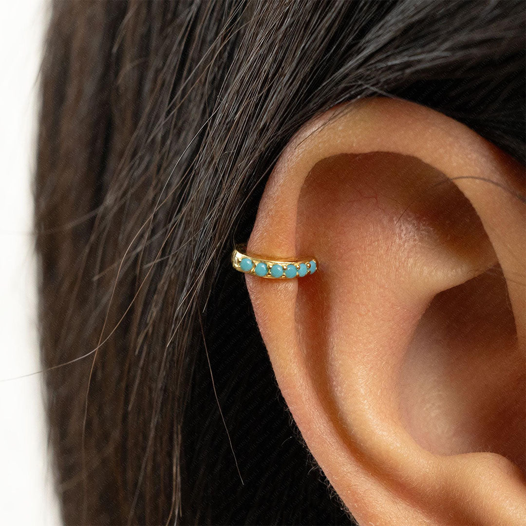 Sleford - Turquoise Hoop Earrings