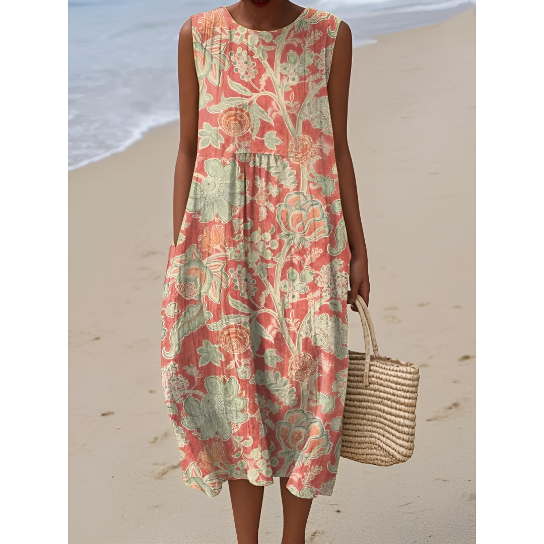 Mira | Vintage Garten Ärmelloses Kleid
