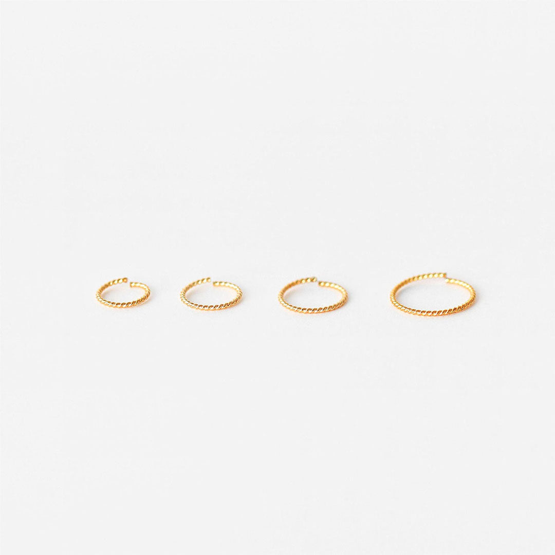Purlles - Gedrehte Ohrringe für Ohr- und Nasenpiercings