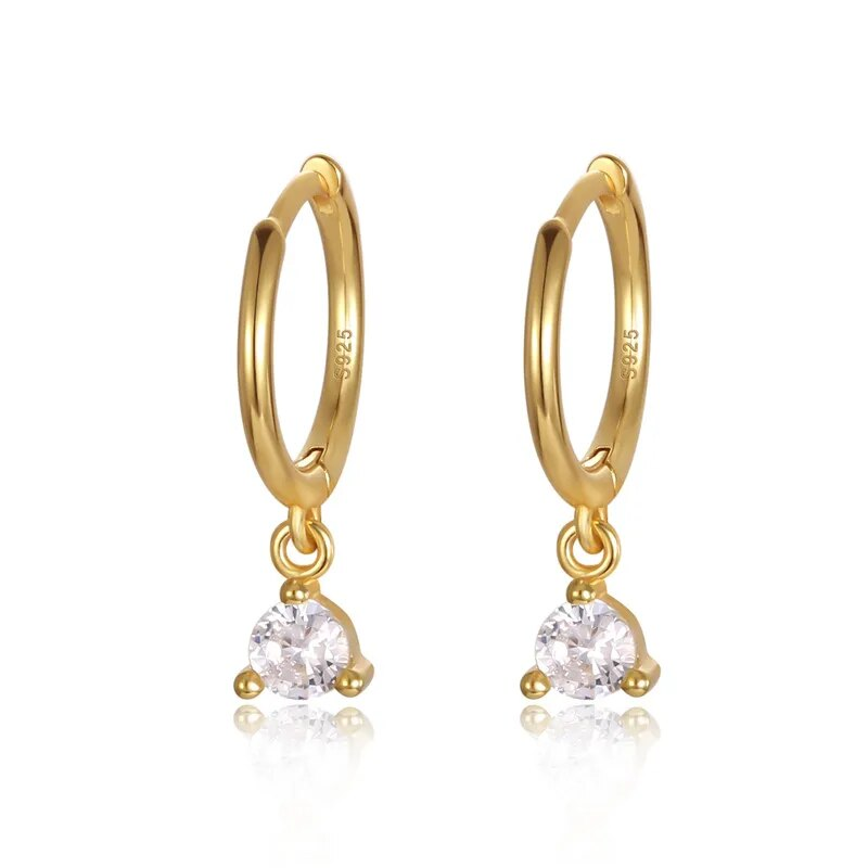 Gold-colored earrings with zirconia stones – Grace