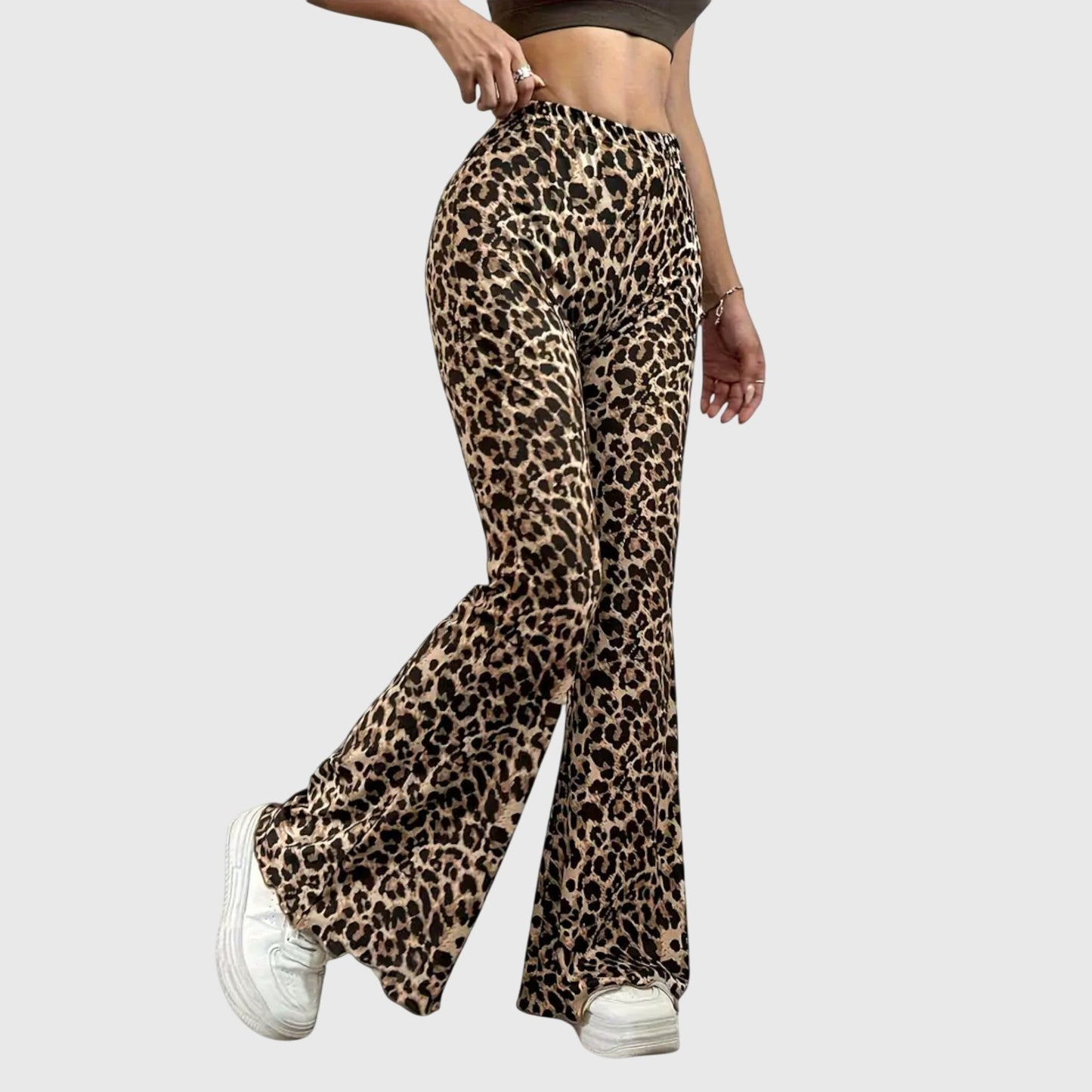 Leopard Bootcut-Hosen