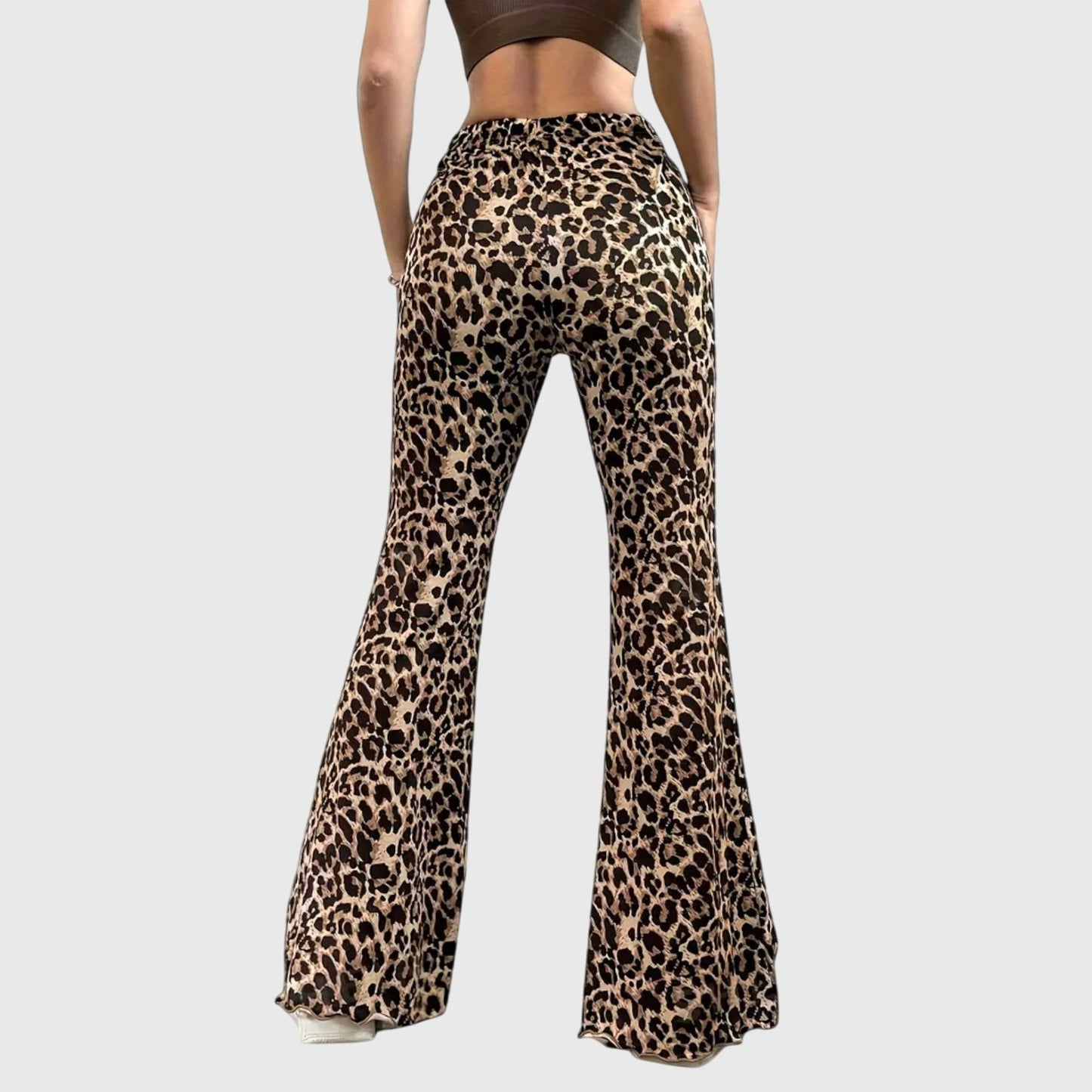 Leopard Bootcut-Hosen
