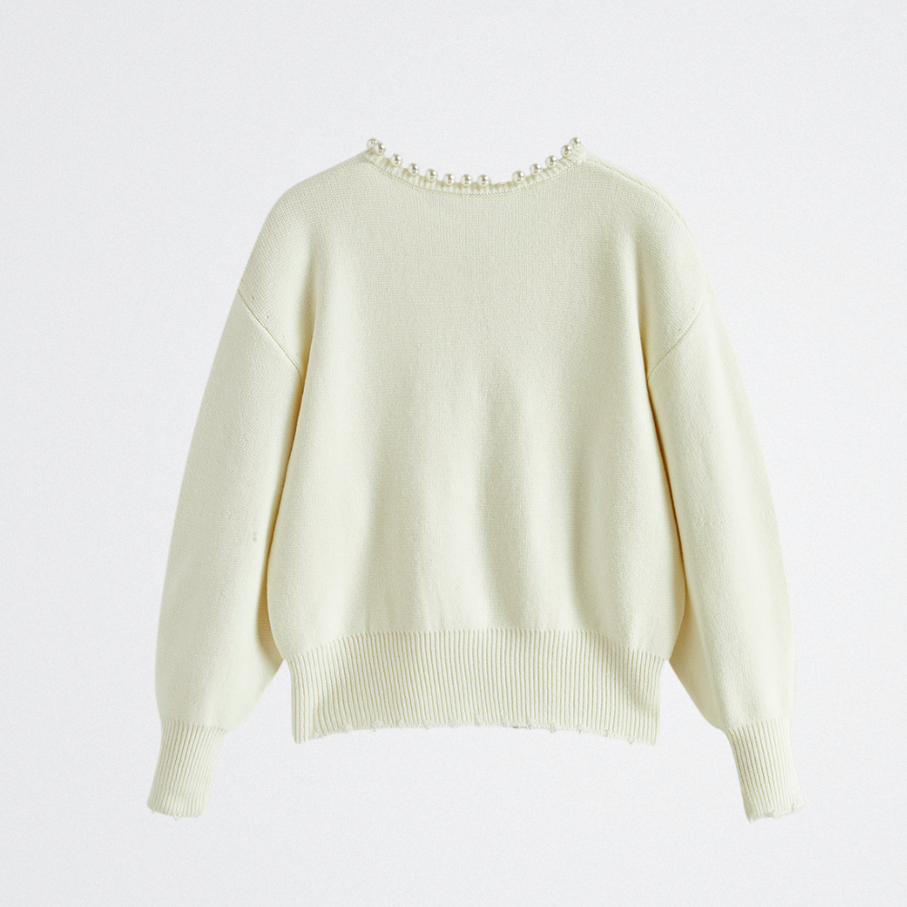 Lucille - Klassischer Perlen-Cardigan