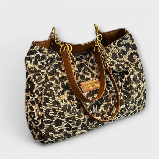 Olivia - Leopard Canvas Tasche