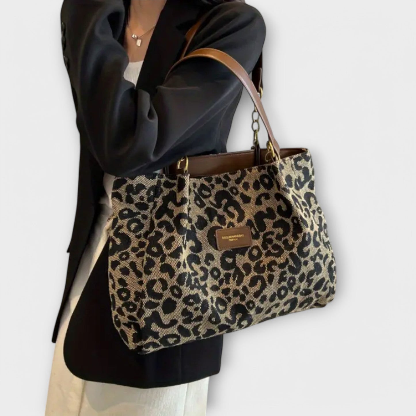 Olivia - Leopard Canvas Tasche