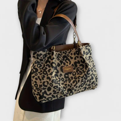 Olivia - Leopard Canvas Tasche