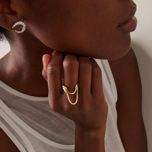 Asger - Eleganter Goldring