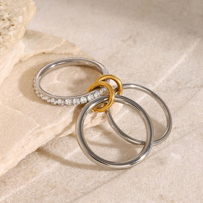 Marion - Edelstahl-Diamantring