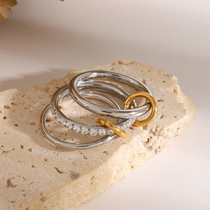 Marion - Edelstahl-Diamantring