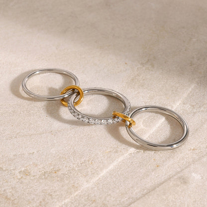 Marion - Edelstahl-Diamantring