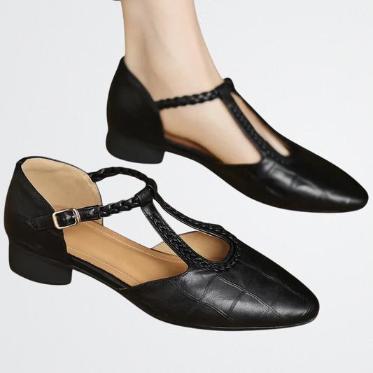 Calista - Vintage V-Riemchen Ballerinas