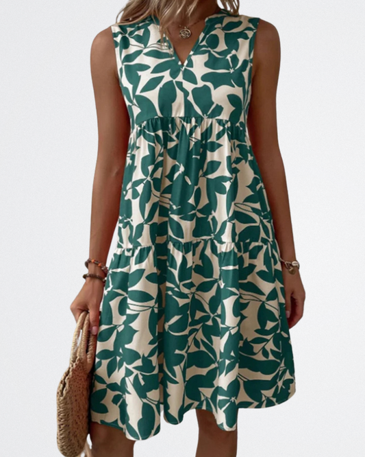Alora | Sommerkleid mit Blattdruck