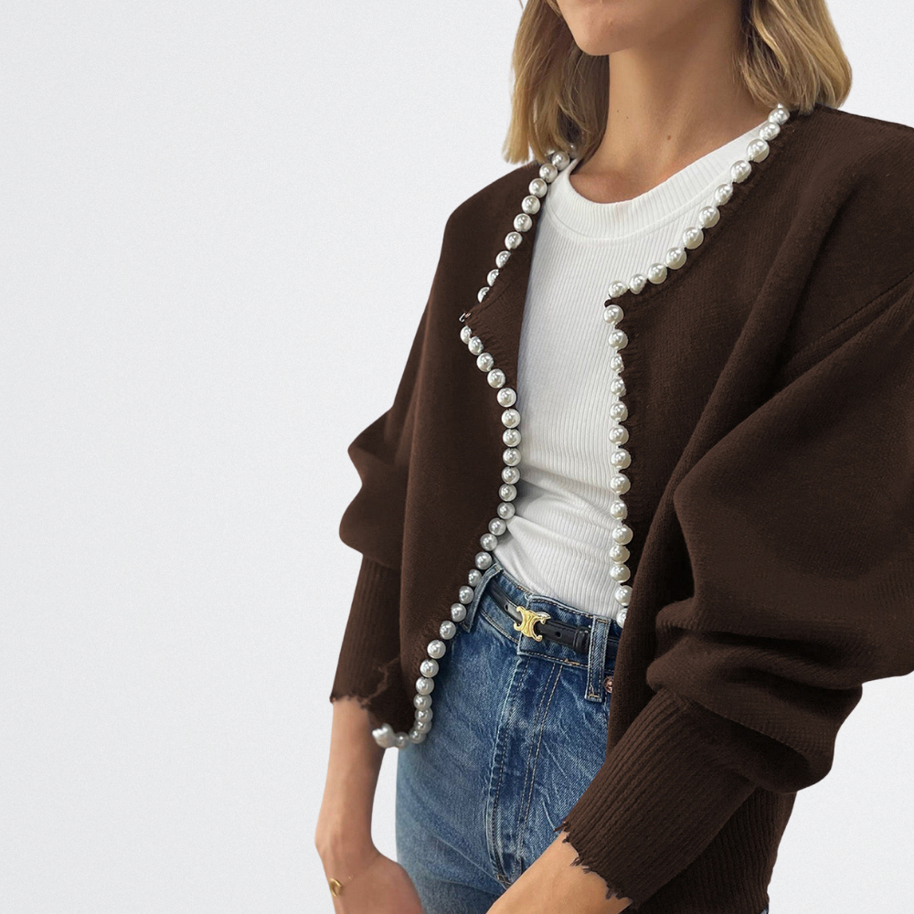 Lucille - Klassischer Perlen-Cardigan