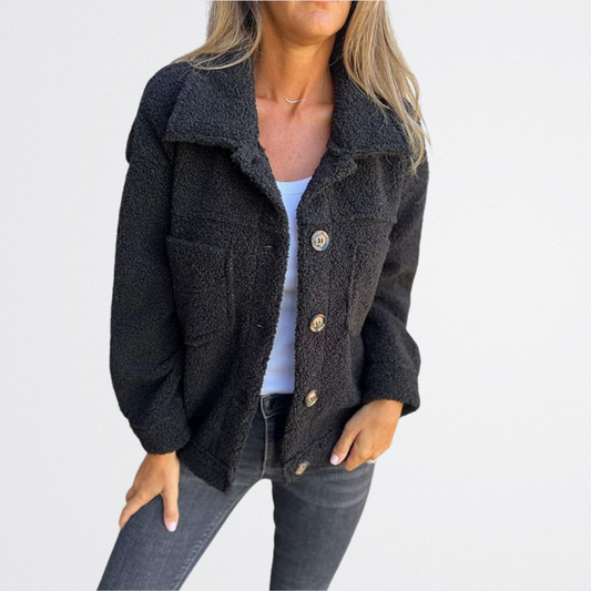 Ione - Plüsch Button-Up Jacke