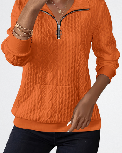 Celeste - Weicher Strick-Zip-Pullover