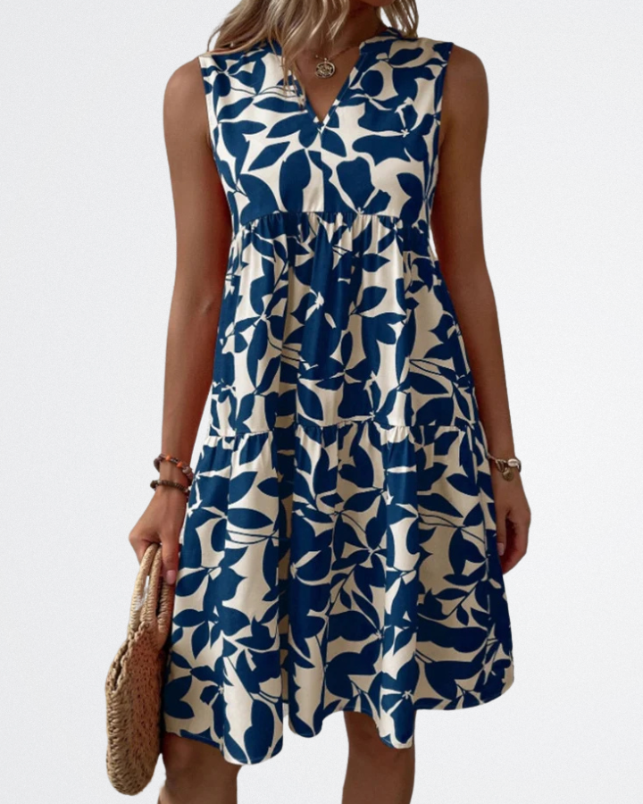 Alora | Sommerkleid mit Blattdruck