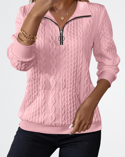 Celeste - Weicher Strick-Zip-Pullover