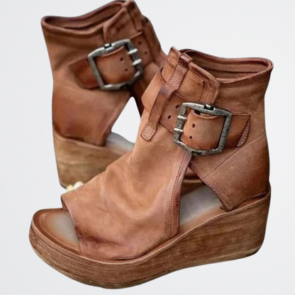 Carmina - Offene Zehen Schnallenstiefel