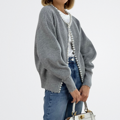 Lucille - Klassischer Perlen-Cardigan