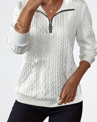 Celeste - Weicher Strick-Zip-Pullover