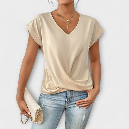 Carlinda | Elegantes V-Ausschnitt-Top