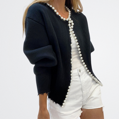 Lucille - Klassischer Perlen-Cardigan