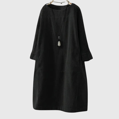 Grace | Lässiges Corduroy-Midikleid
