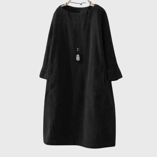 Grace | Lässiges Corduroy-Midikleid