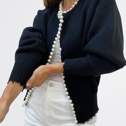 Lucille - Klassischer Perlen-Cardigan