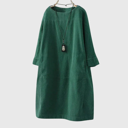 Grace | Lässiges Corduroy-Midikleid