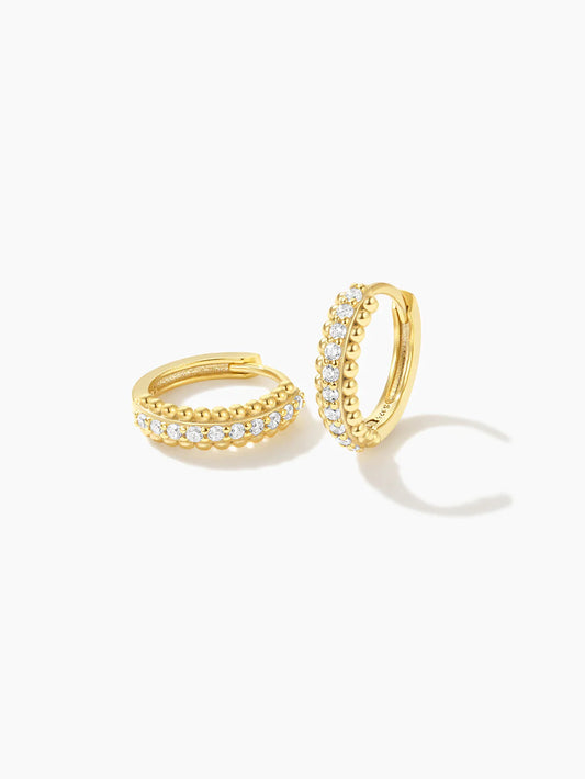 Hoop-Ohrringe mit Zirkonia – Bennett