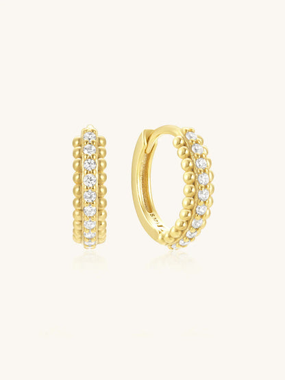Hoop Earrings with Zirconia – Bennett