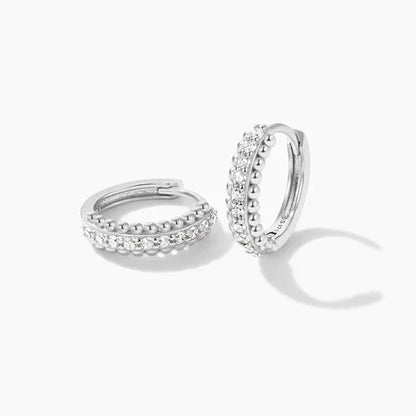 Hoop Earrings with Zirconia – Bennett